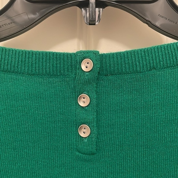 Talbots Kelly Green Lambswool Blend Sweater‎ Small Bell Long Sleeve women sz XL - Picture 6 of 12